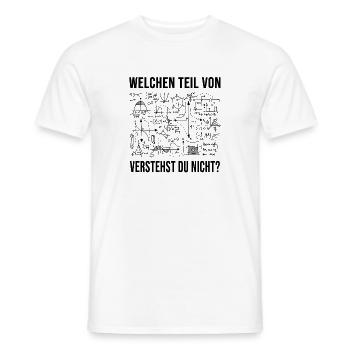 Welchen Teil von hast du nicht verstanden Mathe - Männer T-Shirt - Weiß - Vorne - AI Model Male 178 dark (178cm)
