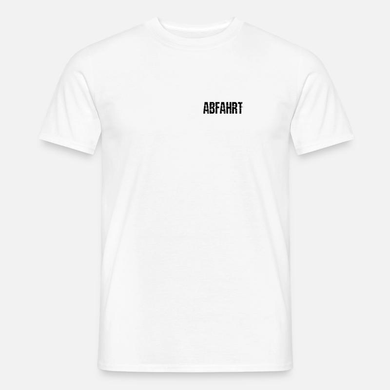 Abfahrt Rave Techno Music - Männer T-Shirt - Weiß
