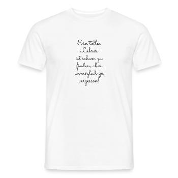 Ein toller Lehrer - Männer T-Shirt - Weiß - Vorne - AI Model Male 178 dark (178cm)