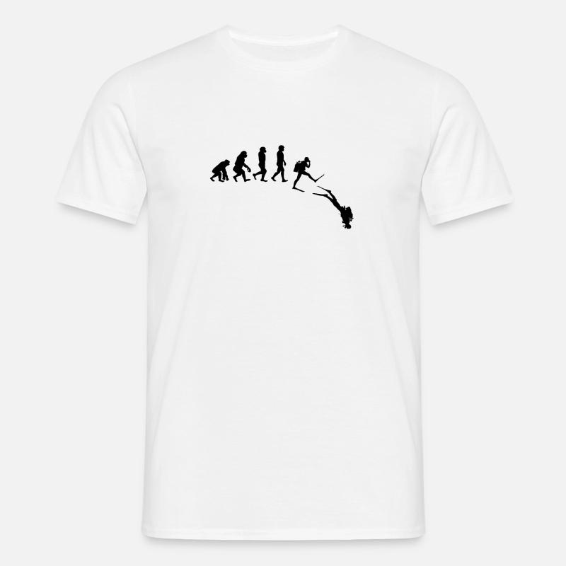 Idée cadeau plongée plongée évolution - T-shirt Homme - blanc