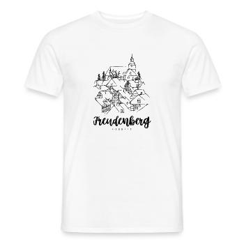 Freudenberg - Siegerland, Deutschland - Männer T-Shirt - Weiß - Vorne - AI Model Male 178 dark (178cm)