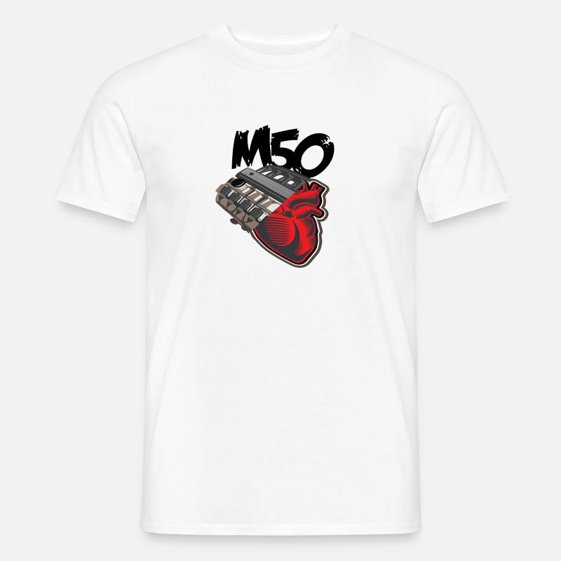 M50 Herz M50 Engine Motor Tuning E36 E30 Hobby - Männer T-Shirt - Weiß