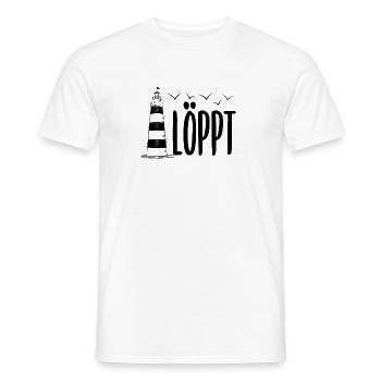 Löppt Norddeutschland Plattdeutsch Nordsee - Männer T-Shirt - Weiß - Vorne - AI Model Male 178 dark (178cm)