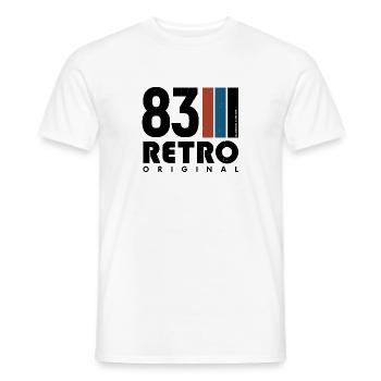 40th Birthday Retro 83 Pseudo Vintage - Men's T-Shirt - white - Front - AI Model Male 178 dark (178cm)