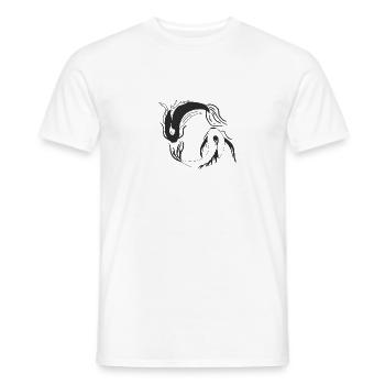 Poisson Yin Yang Koi - T-shirt homme - blanc - Devant - AI Model Male 178 dark (178cm)