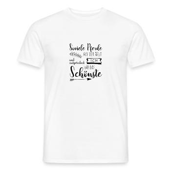 Pferde Spruch Schwarz - Männer T-Shirt - Weiß - Vorne - AI Model Male 178 dark (178cm)