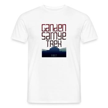 Ganden à Samye Trek - Tibet - T-shirt homme - blanc - Devant - AI Model Male 178 dark (178cm)