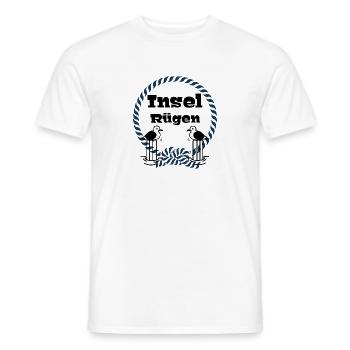 insel Rügen - Männer T-Shirt - Weiß - Vorne - AI Model Male 178 dark (178cm)