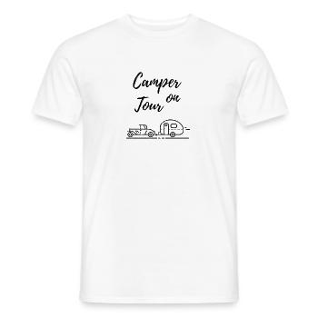 Camper on tour caravan team - Men's T-Shirt - white - Front - AI Model Male 178 dark (178cm)