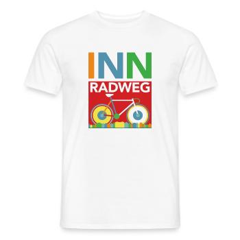 Inn-Radweg - Männer T-Shirt - Weiß - Vorne - AI Model Male 178 dark (178cm)