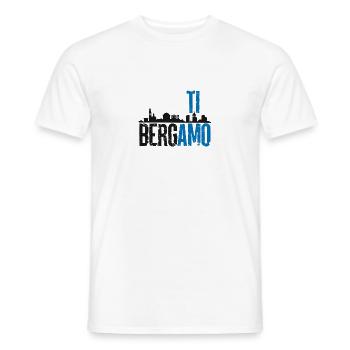 Ich liebe dich Bergamo Gib nicht auf - Berghem Mola Mia Liebe - Männer T-Shirt - Weiß - Vorne - AI Model Male 178 dark (178cm)