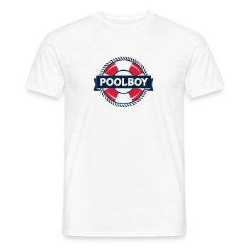 Rettungsschwimmer Geschenk Bademeister Poolboy - Männer T-Shirt - Weiß - Vorne - AI Model Male 178 dark (178cm)