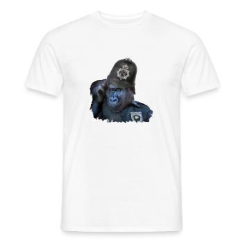 Police Monkey - Männer T-Shirt - Weiß - Vorne - AI Model Male 178 dark (178cm)