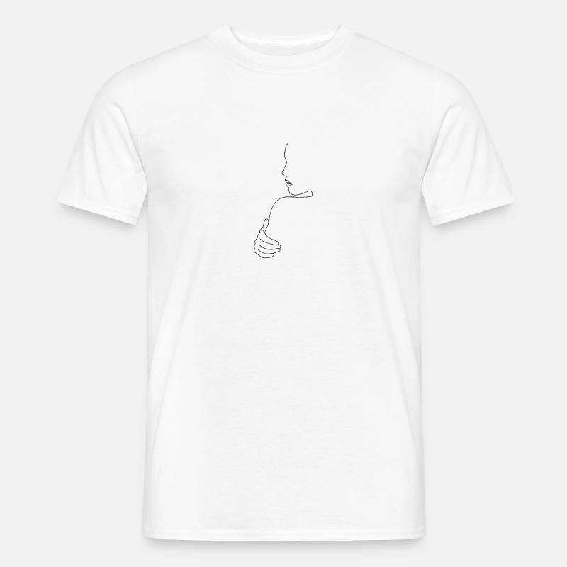 Frau Schulter - Männer T-Shirt - Weiß