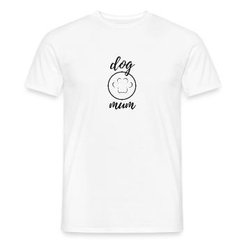 Patte de maman chien - T-shirt homme - blanc - Devant - AI Model Male 178 dark (178cm)