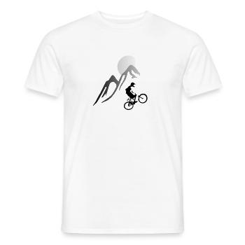 vélo de montagne - T-shirt homme - blanc - Devant - AI Model Male 178 dark (178cm)