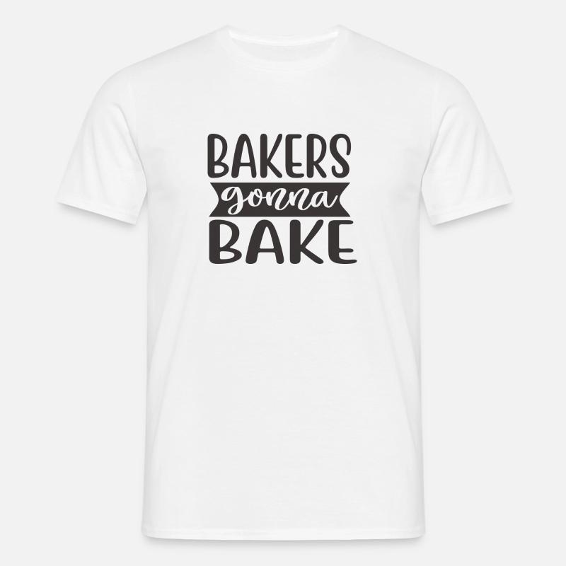 Bäcker werden backen - Männer T-Shirt - Weiß
