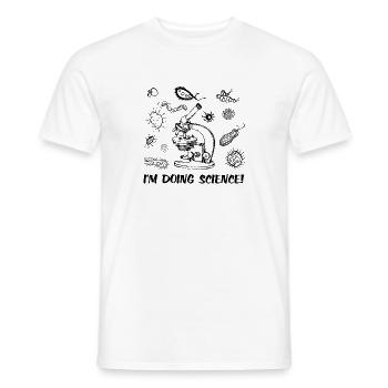 I'm doing science Biologe Biologie Geschenk - Männer T-Shirt - Weiß - Vorne - AI Model Male 178 dark (178cm)