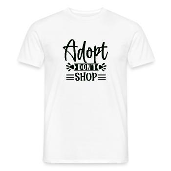 Adopt Dont Shop - Men's T-Shirt - white - Front - AI Model Male 178 dark (178cm)