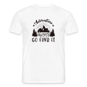 Aventure attend - T-shirt homme - blanc - Devant - AI Model Male 178 dark (178cm)