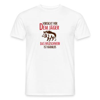 Jäger Wildschwein Jagd Geschenk Jägersmann - Männer T-Shirt - Weiß - Vorne - AI Model Male 178 dark (178cm)