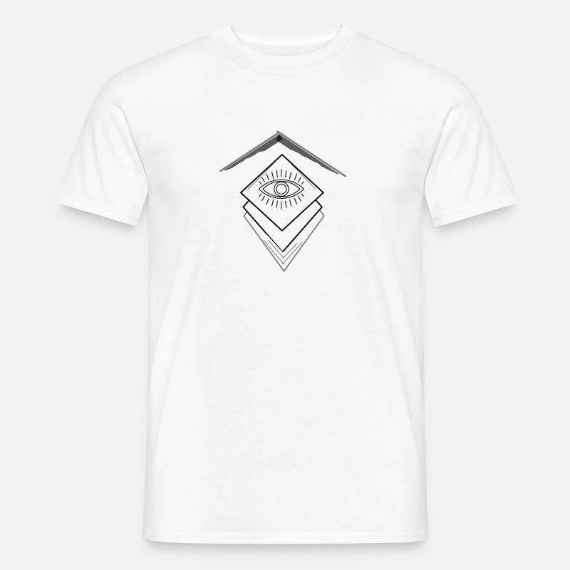 Coole Illuminati Illustration - Männer T-Shirt - Weiß