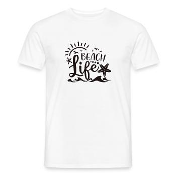 Beachlife (beachlife) - T-shirt homme - blanc - Devant - AI Model Male 178 dark (178cm)