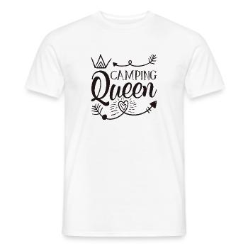 Camping Queen - T-shirt homme - blanc - Devant - AI Model Male 178 dark (178cm)