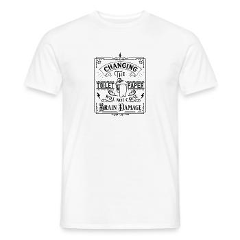 Changing The Toilet Paper - Men's T-Shirt - white - Front - AI Model Male 178 dark (178cm)