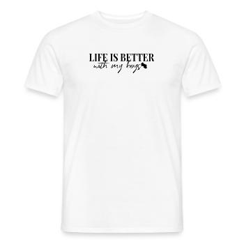 L I B with my Boys - Men's T-Shirt - white - Front - AI Model Male 178 dark (178cm)