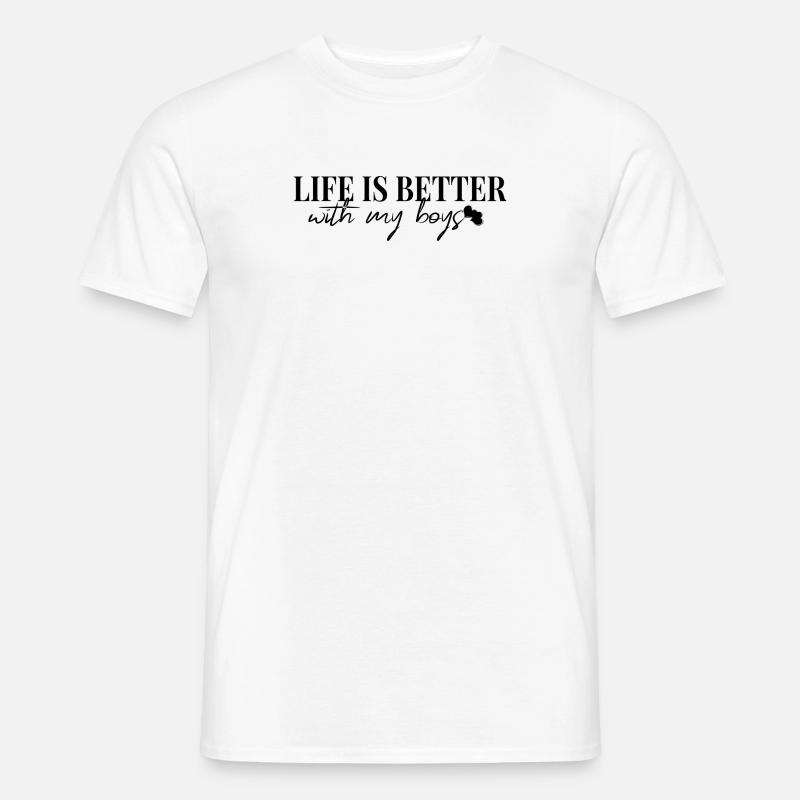 L I B mit meinen Jungs - Männer T-Shirt - Weiß