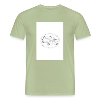 Oldtimer - Männer T-Shirt - Sage - Vorne - AI Model Male 178 light (178cm)