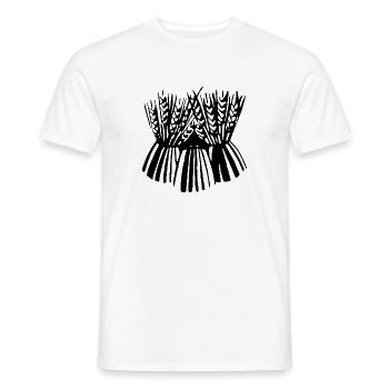 cereals corn cereal wheat wheat veggie gemuese v - Men's T-Shirt - white - Front - AI Model Male 178 dark (178cm)