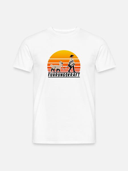Führungskraft Alpaka - Männer T-Shirt - Weiß
