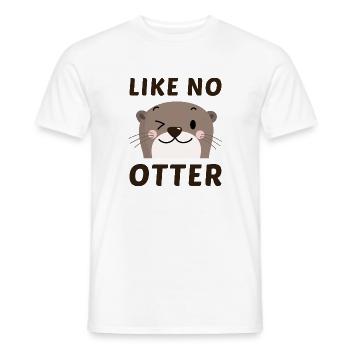Comme No Otter - T-shirt homme - blanc - Devant - AI Model Male 178 dark (178cm)
