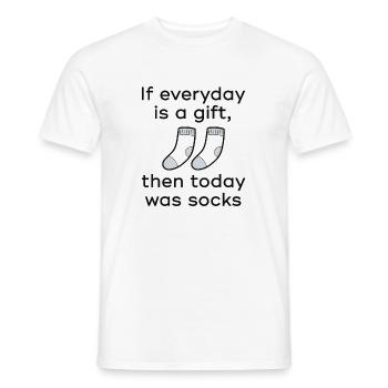 Today Was Socks - Men's T-Shirt - white - Front - AI Model Male 178 dark (178cm)