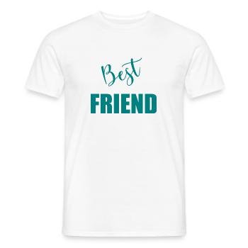 BEST FRIEND - Männer T-Shirt - Weiß - Vorne - AI Model Male 178 dark (178cm)
