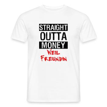 Broke because girlfriend - Men's T-Shirt - white - Front - AI Model Male 178 dark (178cm)