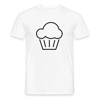 Muffin or cupcake - Men's T-Shirt - white - Front - AI Model Male 178 dark (178cm)