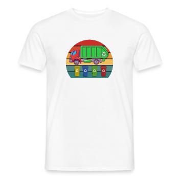 Müllwagen Liebe Müllabfuhr Kind Junge I Geschenk - Männer T-Shirt - Weiß - Vorne - AI Model Male 178 dark (178cm)