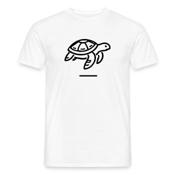 Ligne Tortue - T-shirt homme - blanc - Devant - AI Model Male 178 dark (178cm)