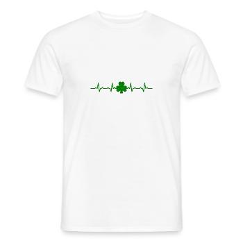 Irlande a battu Shamrock bonheur cadeau irlandais - T-shirt homme - blanc - Devant - AI Model Male 178 dark (178cm)
