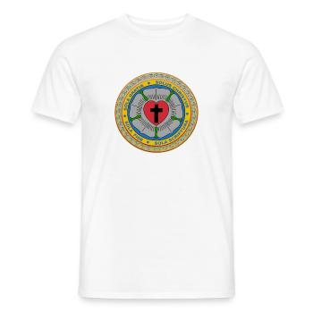 Les trois solos de la Réforme. - T-shirt homme - blanc - Devant - AI Model Male 178 dark (178cm)