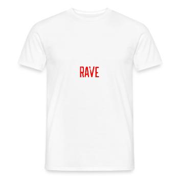 Eat Sleep rave repeat - Men's T-Shirt - white - Front - AI Model Male 178 dark (178cm)