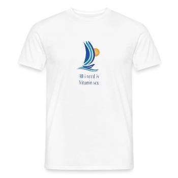 All i need is vitamin sea - T-shirt homme - blanc - Devant - AI Model Male 178 dark (178cm)