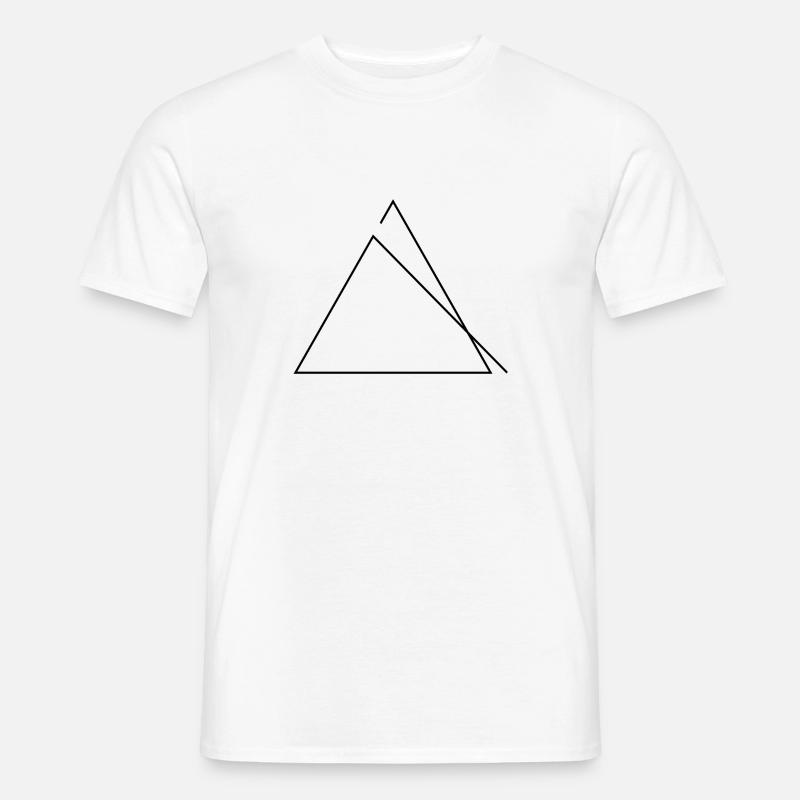 Triangle Linie - Männer T-Shirt - Weiß