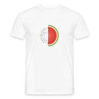 Melon d’eau - T-shirt homme - blanc - Devant - AI Model Male 178 dark (178cm)