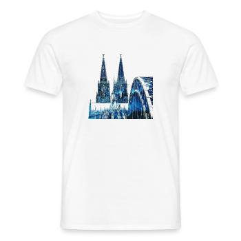 Kölner Dom Allemagne Heimat Stadt Skyline - T-shirt homme - blanc - Devant - AI Model Male 178 dark (178cm)