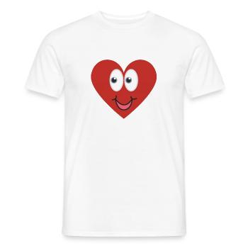 Liebesherz - Männer T-Shirt - Weiß - Vorne - AI Model Male 178 dark (178cm)