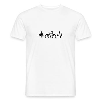 Bike Fahrrad Herzschlag für Liebhaber - Männer T-Shirt - Weiß - Vorne - AI Model Male 178 dark (178cm)